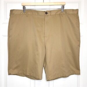Dockers Mens Flat Front Shorts Size 44 Khaki Beige Casual Golf 44